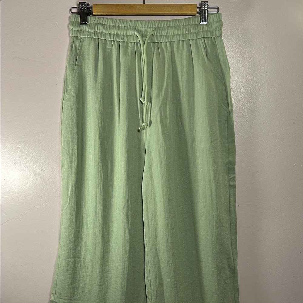 HALARA Light Green Wide Leg Drawstring Pants
